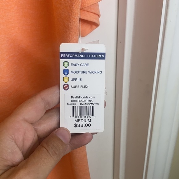 Golf America - Peach Pink Polo Shirt Size M - Picture 5 of 8